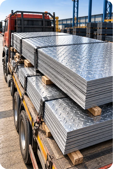 Chequered Plate Supplier in Raipur Anti-Skid Flooring Plate 3mm to 10mm - Mohit Steel (3)