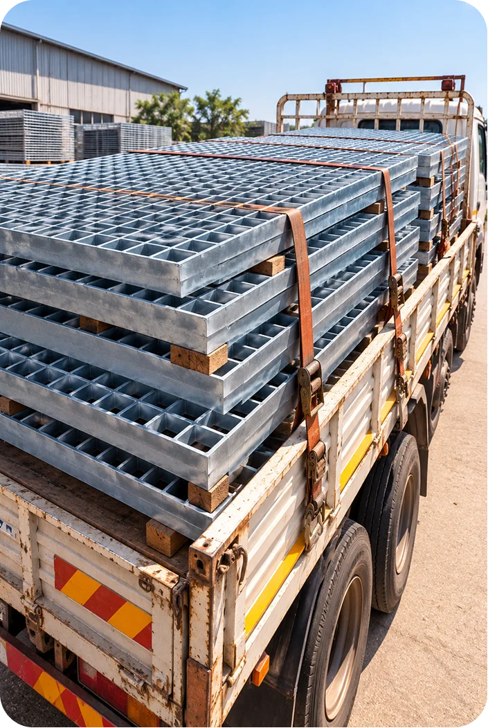MS Grating Supplier in Raipur | Walkway Grating, Drain Grating - Galvanized - Mohit Steel